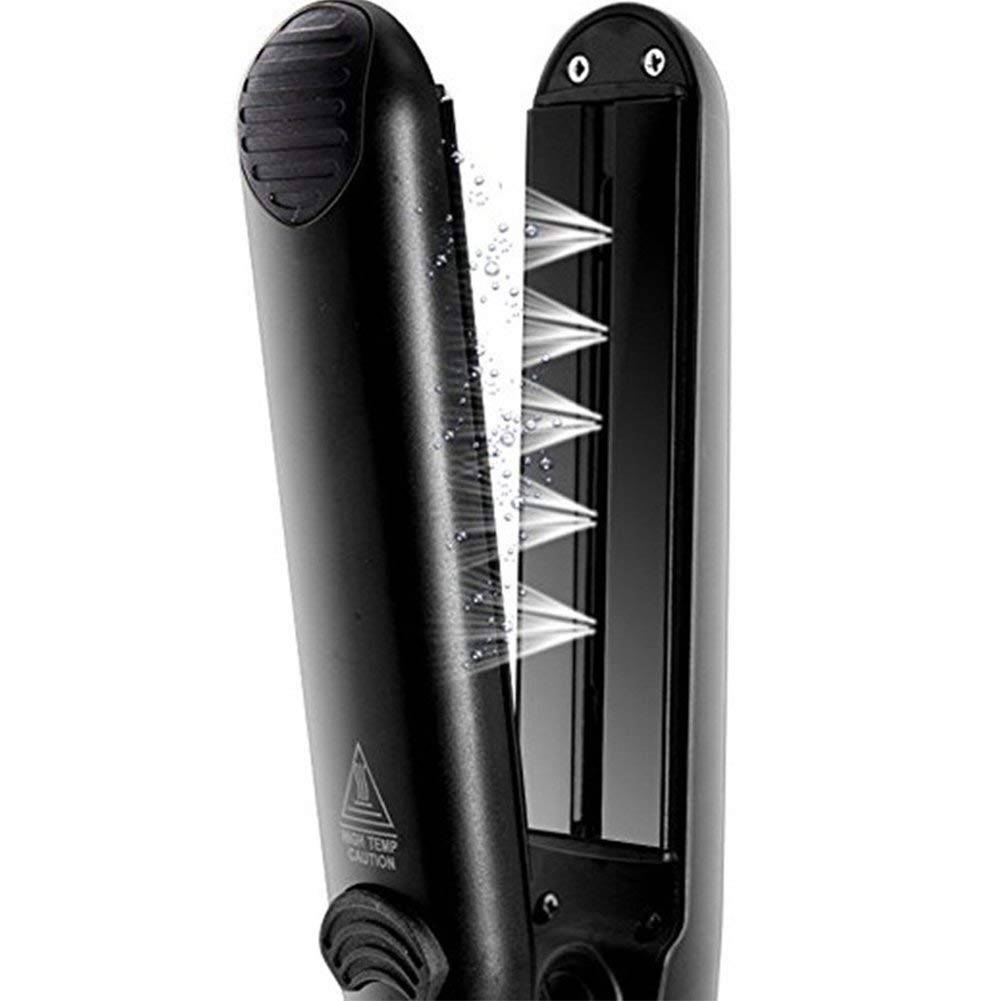 Hair straightener with steamer