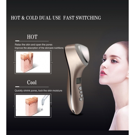 Hot Cold Facial Skin Care Device LED Photon Therapy Face Massager